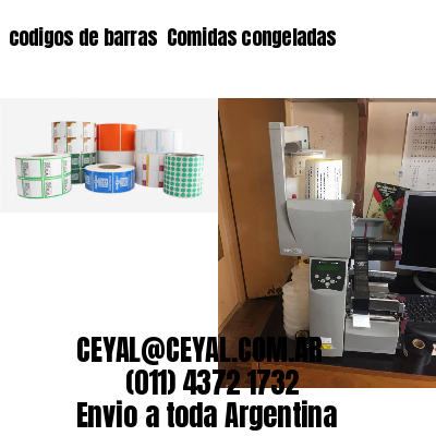 codigos de barras 	Comidas congeladas