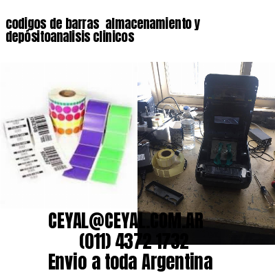 codigos de barras 	almacenamiento y depósitoanalisis clinicos