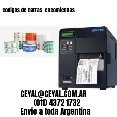 codigos de barras 	encomiendas