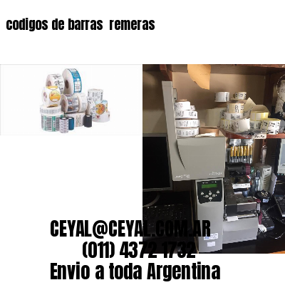 codigos de barras 	remeras