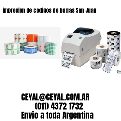 impresion de codigos de barras San Juan