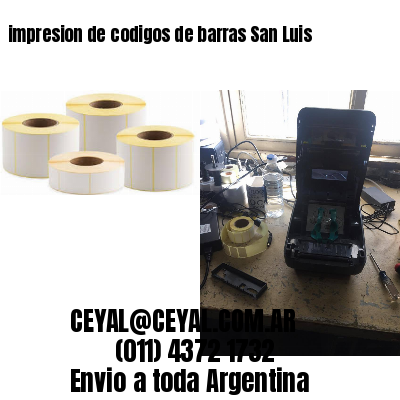 impresion de codigos de barras San Luis