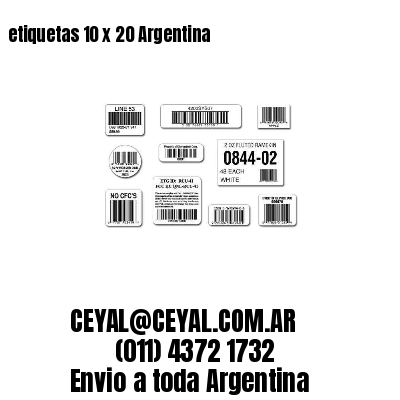 etiquetas 10 x 20 Argentina