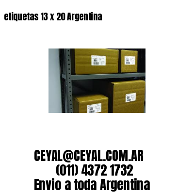 etiquetas 13 x 20 Argentina