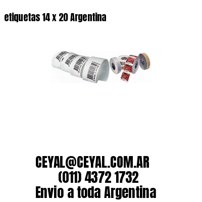 etiquetas 14 x 20 Argentina