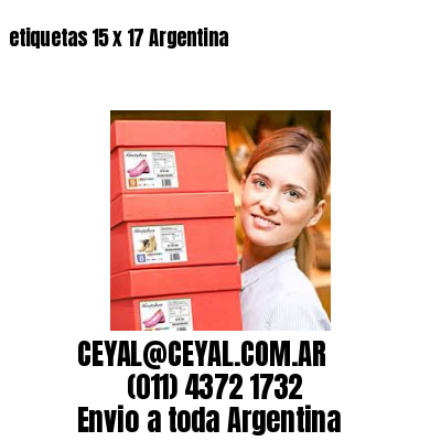 etiquetas 15 x 17 Argentina