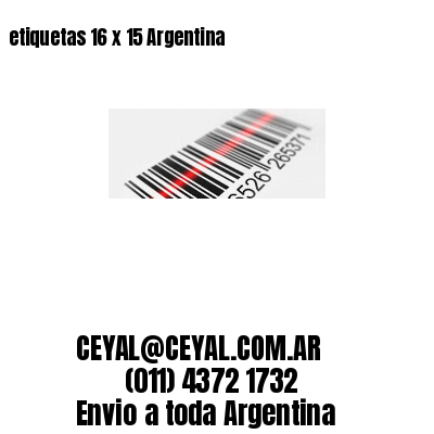 etiquetas 16 x 15 Argentina