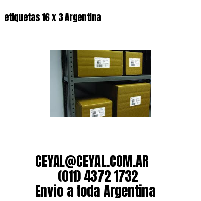 etiquetas 16 x 3 Argentina