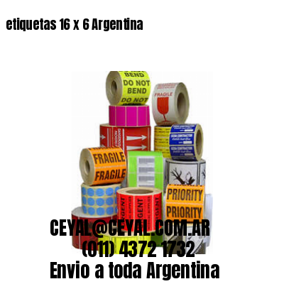 etiquetas 16 x 6 Argentina