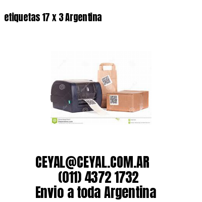 etiquetas 17 x 3 Argentina