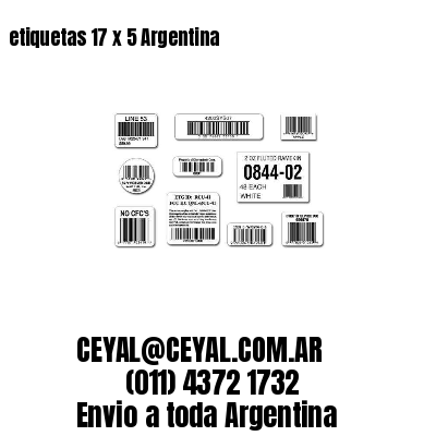etiquetas 17 x 5 Argentina