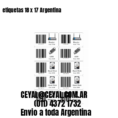 etiquetas 18 x 17 Argentina