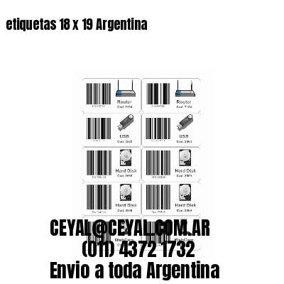 etiquetas 18 x 19 Argentina