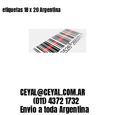 etiquetas 18 x 20 Argentina