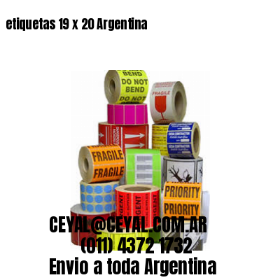 etiquetas 19 x 20 Argentina