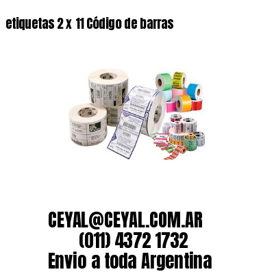etiquetas 2 x 11 Código de barras