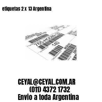 etiquetas 2 x 13 Argentina