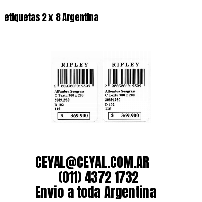 etiquetas 2 x 8 Argentina