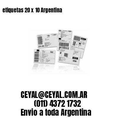etiquetas 20 x 10 Argentina