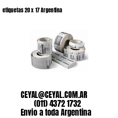 etiquetas 20 x 17 Argentina