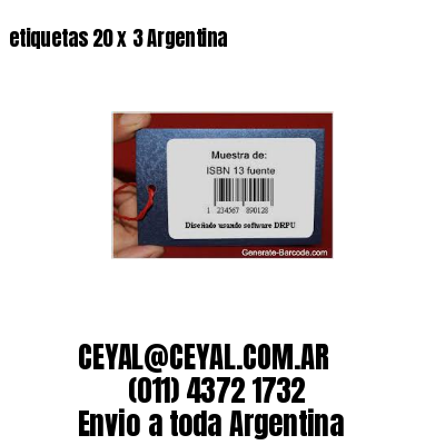 etiquetas 20 x 3 Argentina