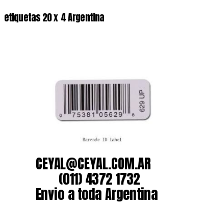 etiquetas 20 x 4 Argentina