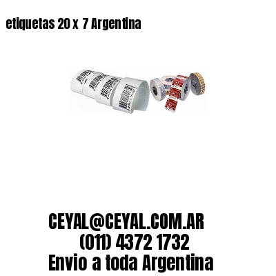 etiquetas 20 x 7 Argentina