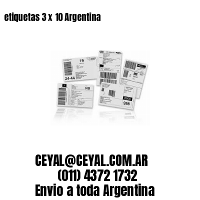 etiquetas 3 x 10 Argentina