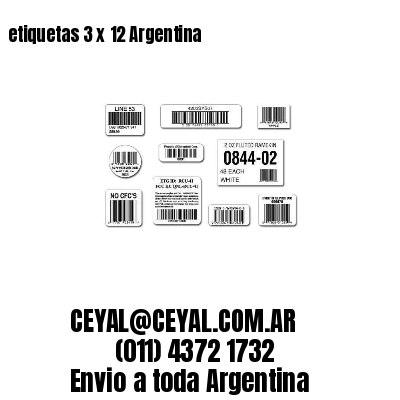 etiquetas 3 x 12 Argentina