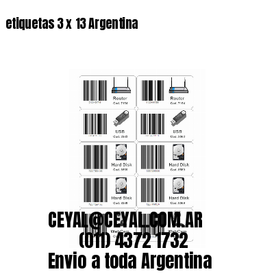etiquetas 3 x 13 Argentina