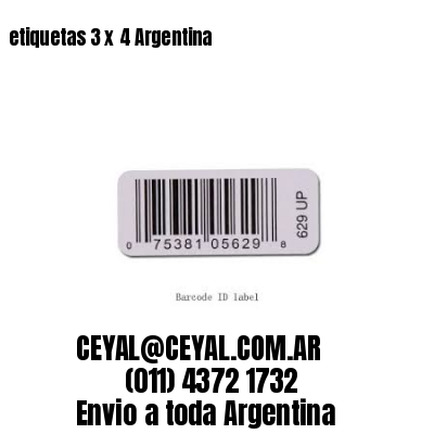 etiquetas 3 x 4 Argentina