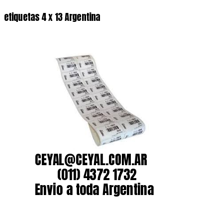 etiquetas 4 x 13 Argentina