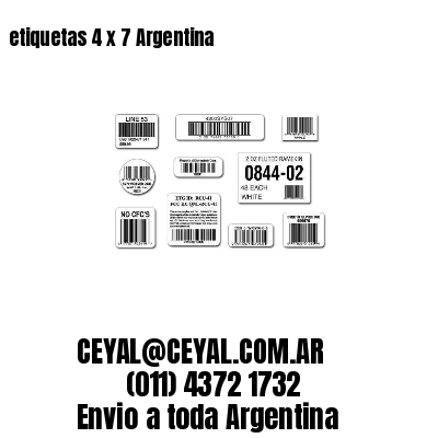 etiquetas 4 x 7 Argentina
