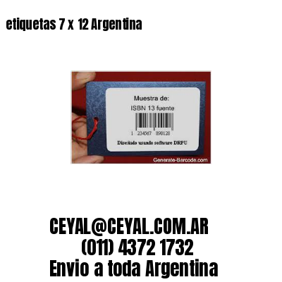 etiquetas 7 x 12 Argentina
