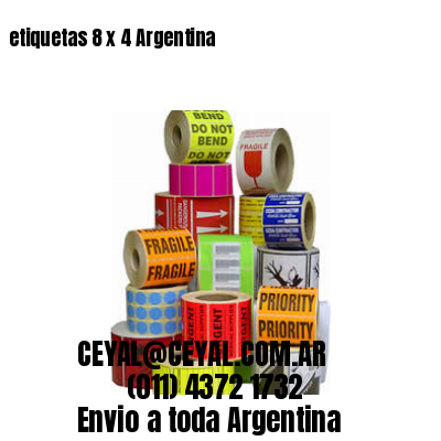 etiquetas 8 x 4 Argentina