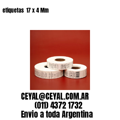 etiquetas  17 x 4 Mm