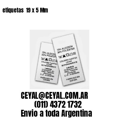 etiquetas  19 x 5 Mm