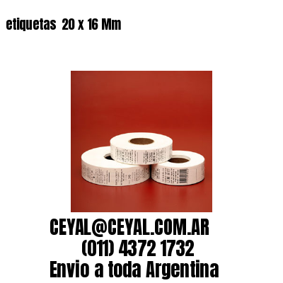 etiquetas  20 x 16 Mm