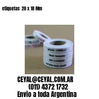 etiquetas  20 x 18 Mm