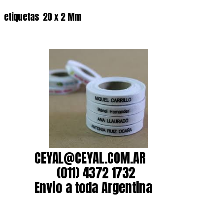 etiquetas  20 x 2 Mm