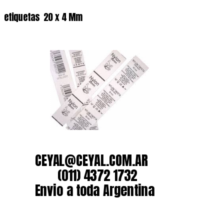 etiquetas  20 x 4 Mm