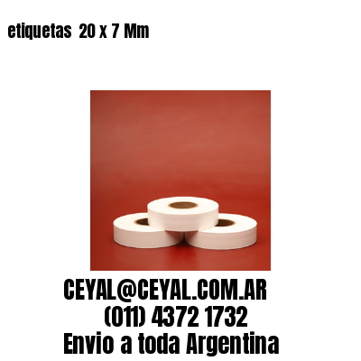 etiquetas  20 x 7 Mm