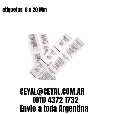 etiquetas  8 x 20 Mm