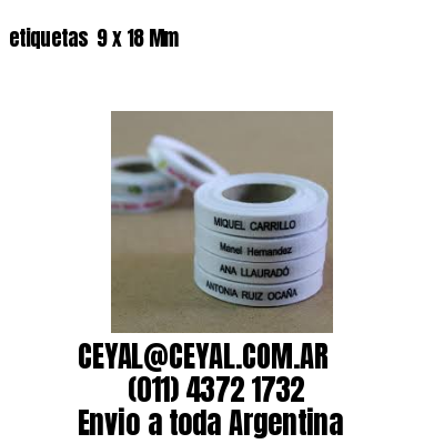 etiquetas  9 x 18 Mm