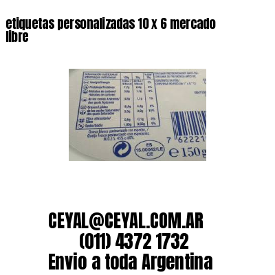 etiquetas personalizadas 10 x 6 mercado libre