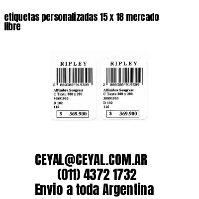 etiquetas personalizadas 15 x 18 mercado libre