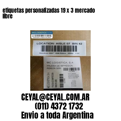 etiquetas personalizadas 19 x 3 mercado libre