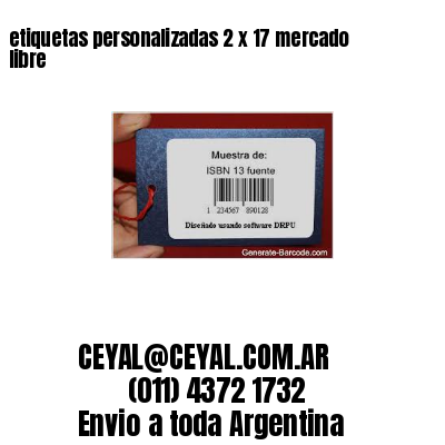 etiquetas personalizadas 2 x 17 mercado libre