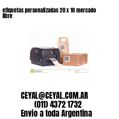 etiquetas personalizadas 20 x 10 mercado libre
