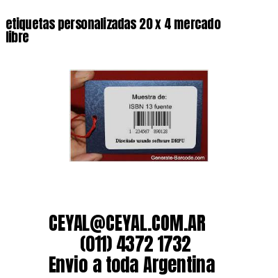 etiquetas personalizadas 20 x 4 mercado libre